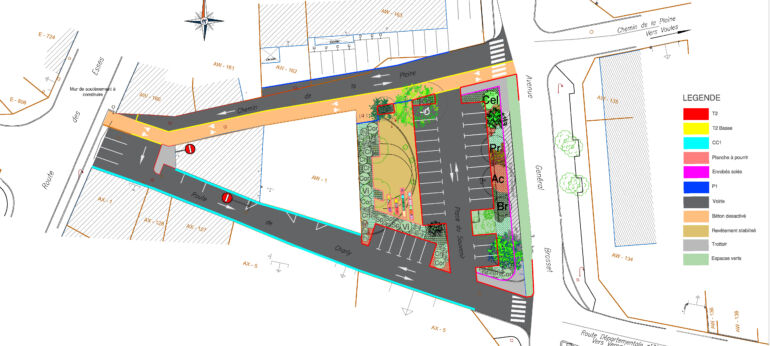 2024-05-03 VOURLES_Place_du_Souvenir_Plan_Voirie