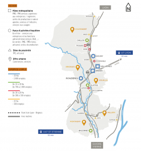 Carte des zones d'activité