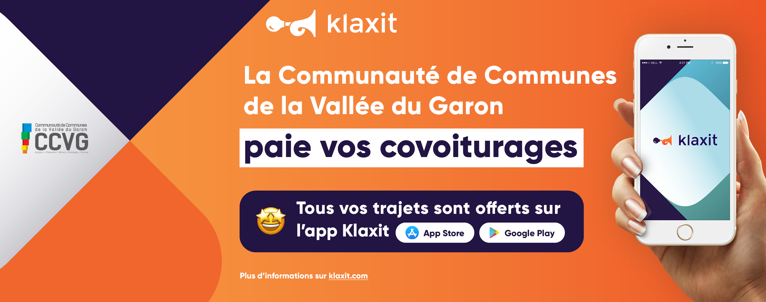 bannière avantage covoiturage klaxit