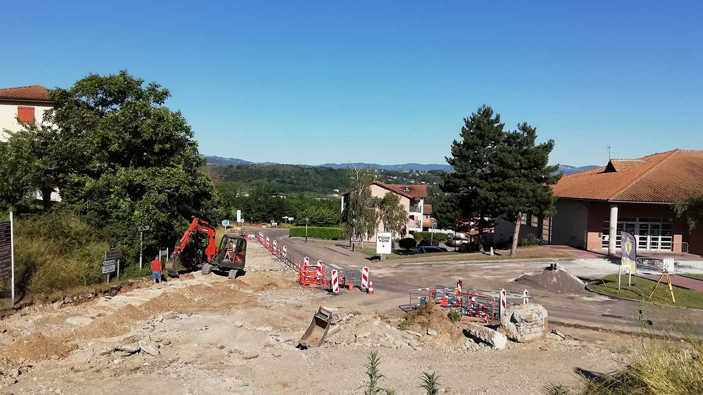 chantier giratoire Louis Querbes